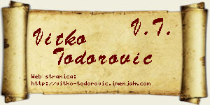 Vitko Todorović vizit kartica